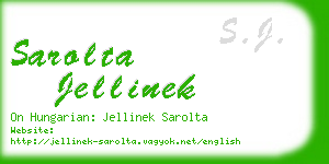 sarolta jellinek business card